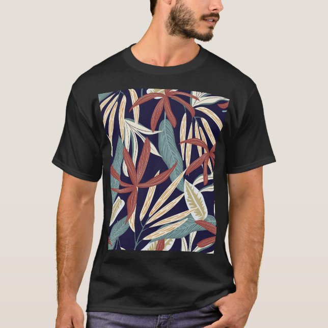 T-shirt Tropical Dark : Creative Plante Print (Devant)