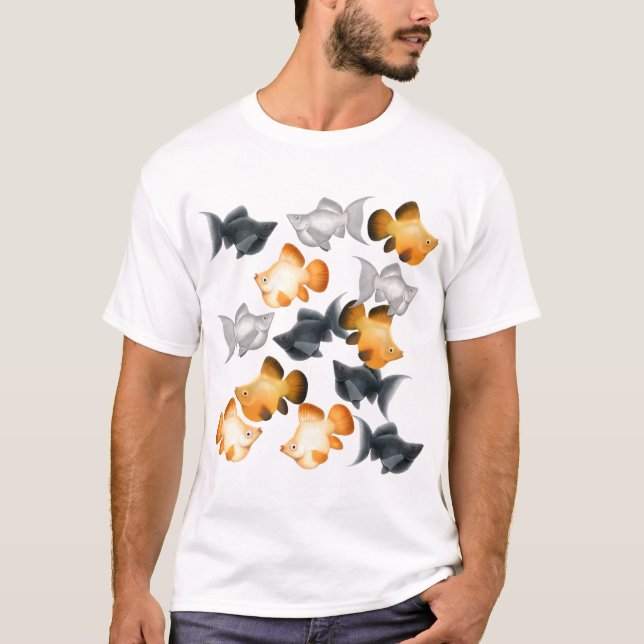 T-shirt tropical de poissons d'aquariums (Devant)