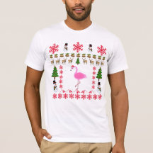 T-shirt tropical du père noël de Flamant rose de