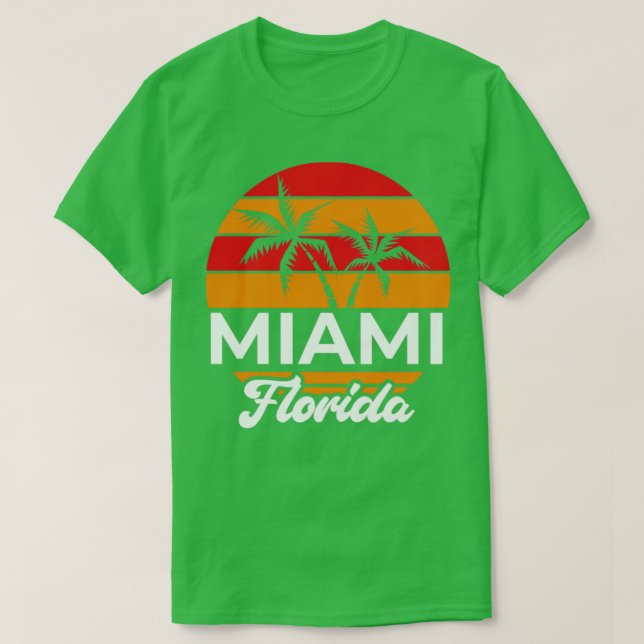 T-shirt Tropical FL Summer Retro Miami Lover Floride (Design devant)