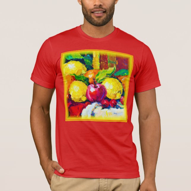 T-shirt Tropical Fruits Pianting. Commandez dès maintenant (Devant)