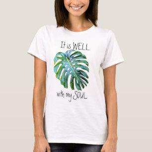 T-shirt Tropical Hawaï Laissez Mon Âme En Paix