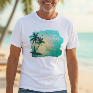 T-shirt Tropical Isle Père du marié Sarcelle ID581