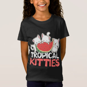 T-Shirt Tropical Kitties Funny Cat Kitten Watermelon