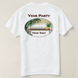 T-shirt Tropical Luau Party Tiki Hut Bar Mens