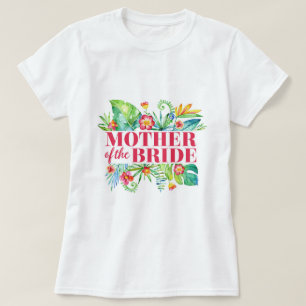 T-shirt Tropical Mère de la mariée mariage de destinatio