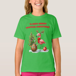 T-Shirt -Tropical Noël T Shirt de Famille