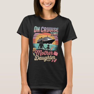 T-shirt Tropical On Cruise Time Mother Daughter with Palm 