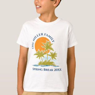 T-shirt Tropical Palm Tree Beach Trip Sunset Cute Custom