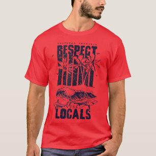 T-shirt Tropical Paradise Respect Locals Save Sharks Vinta