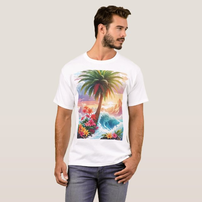 T-shirt Tropical Paradise Vibes (Devant entier)