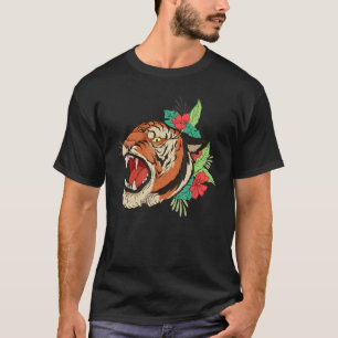 T-shirt Tropical Predator Jungle Animal Wild Chat Asiatiqu