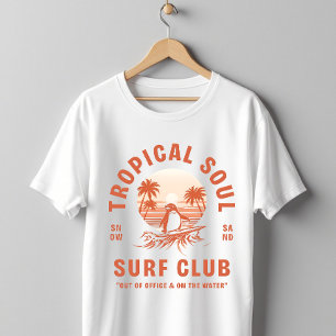 T-shirt Tropical Soul Surf Club Pingouin Rétro
