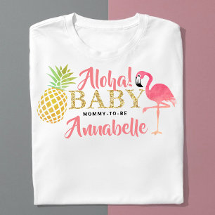 T-shirt Tropical Summer Beach Luau Girls Baby shower