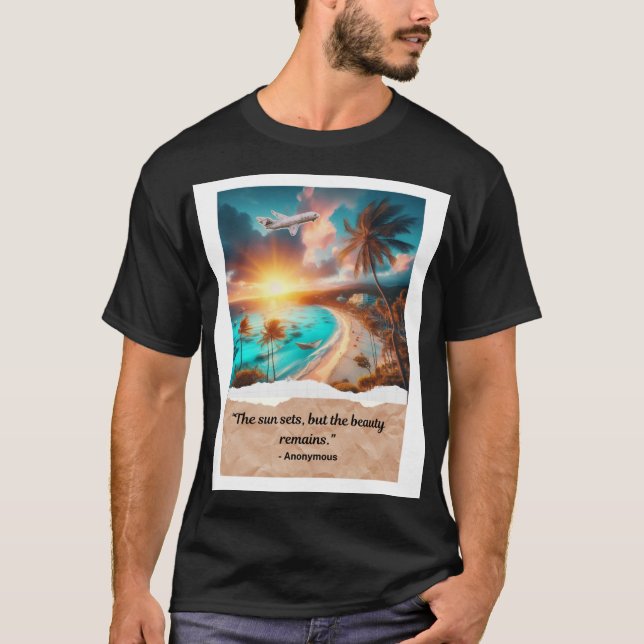 T-shirt Tropical Sunset Escape (Devant)