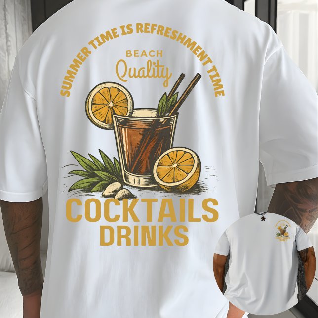 T-shirt Tropical Vibes:Beach Drink for Summer Fun (Créateur téléchargé)