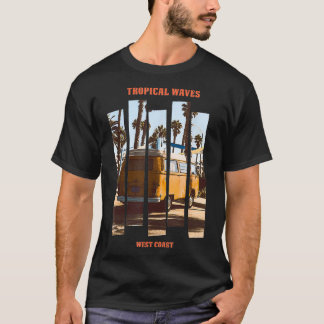 T-shirt Tropical Waves West Coast Summer Adventure