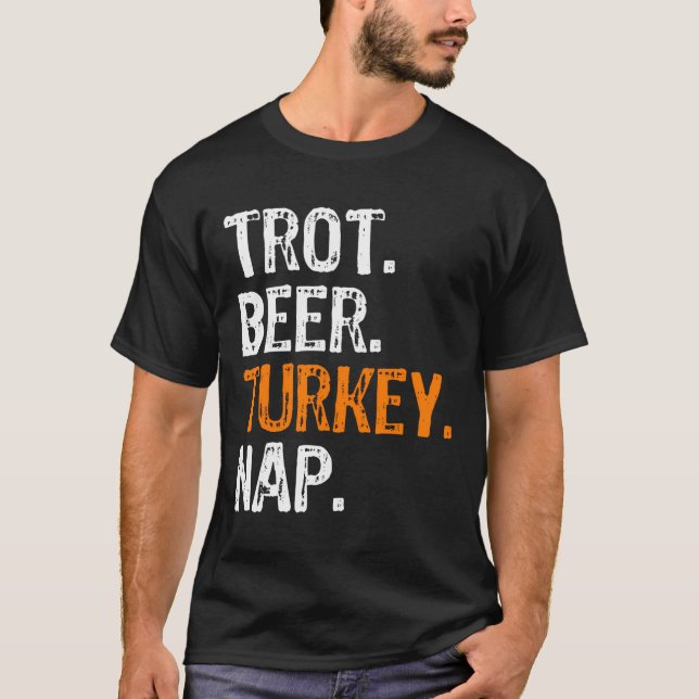 T-shirt Trot Beer Turquie Nap Thanksgiving (Devant)
