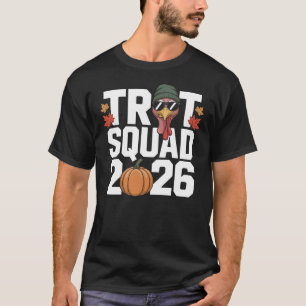 T-shirt Trot Squad 2026 Dinde Cool Citrouille Thanksgiving