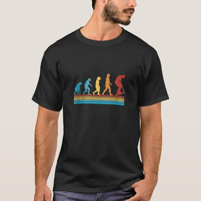 T-shirt Trottinette Evolution Trottinette de stunt Rétro T (Devant)
