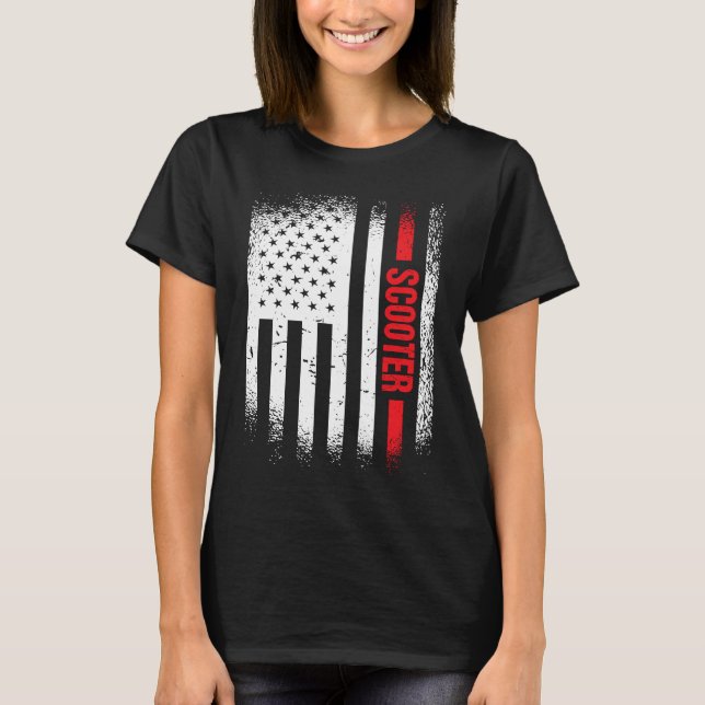 T-shirt Trottinette Sport Us Flag  5 (Devant)