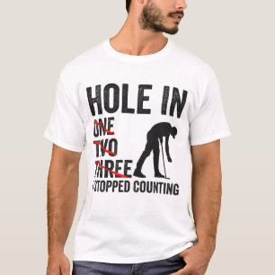 T-shirt Trou dans un arbre deux J'ai arrêté de compter Fun