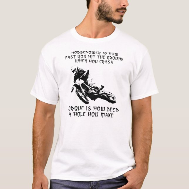 T-shirt Trou de couple vous faites la chemise de motocross (Devant)