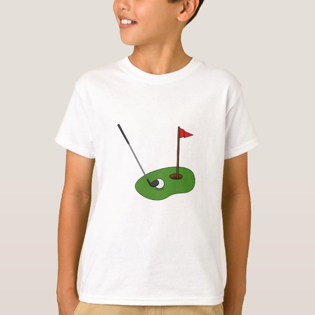 T-shirt Trou de golf avec drapeau (Devant)