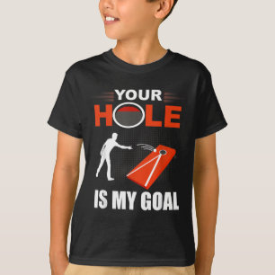 T-shirt Trou est objectif drôle jeu de cornhole sac de har