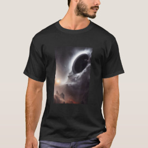 T-shirt Trou noir dans un univers de galaxie science de l'