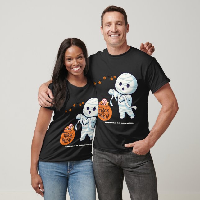T-shirt Trou ou traiter maman Halloween Candy Fun Kids shi (Unisexe)