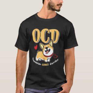 T-shirt Trouble de Corgi Obsessionnel Blague de Chien