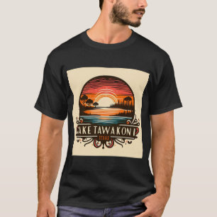 T-shirt Trouble de pêche OCFD Coucher de soleil vintage Dr