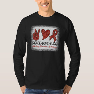 T-shirt Trouble de saignement Sensibilisation Paix Amour