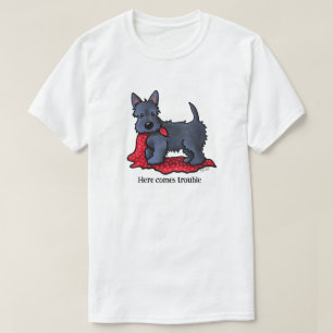 T-shirt Trouble du chiot écossais Terrier