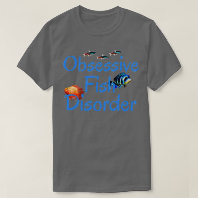 T-shirt Trouble du poisson Obsessionnel Frontosa Aquarium  (Design devant)