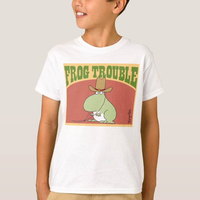 T-shirt TROUBLE FROG par Sandra Boynton Vêtements officiel (Devant)