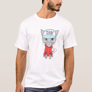 T-shirt trouble maker catlover 