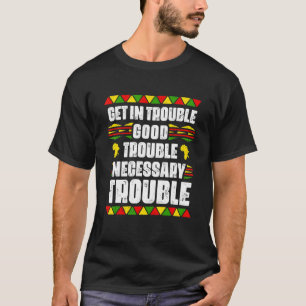T-shirt Trouble Nécessaire Noir Pride Africain