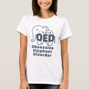 T-shirt Trouble Obsessif Éléphant Mignon 