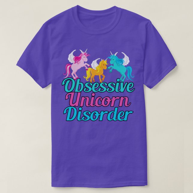 T-shirt Trouble Unicorne Obsessif (Design devant)