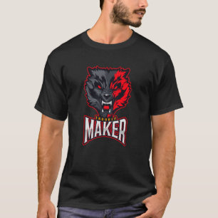 T-shirt Troublemaker Attitude Rebel Wolf 1