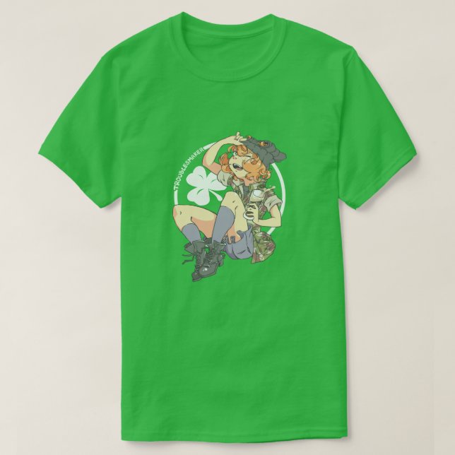 T-shirt Troublesmaker (shamrock) (Design devant)