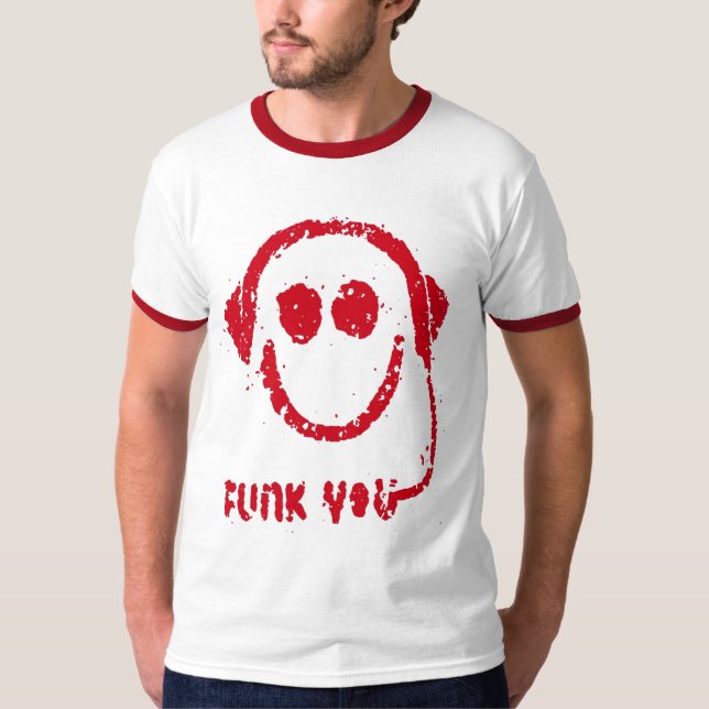 T-shirt Trouille vous (blanc/rouge) (Devant)