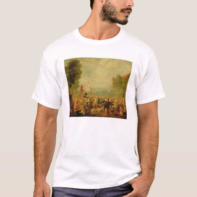T-shirt Troupe d'acteurs exécutant sur Tightrope (Devant)