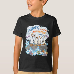 T-shirt Troupeau de mouettes bondées Maman drôle qui crie