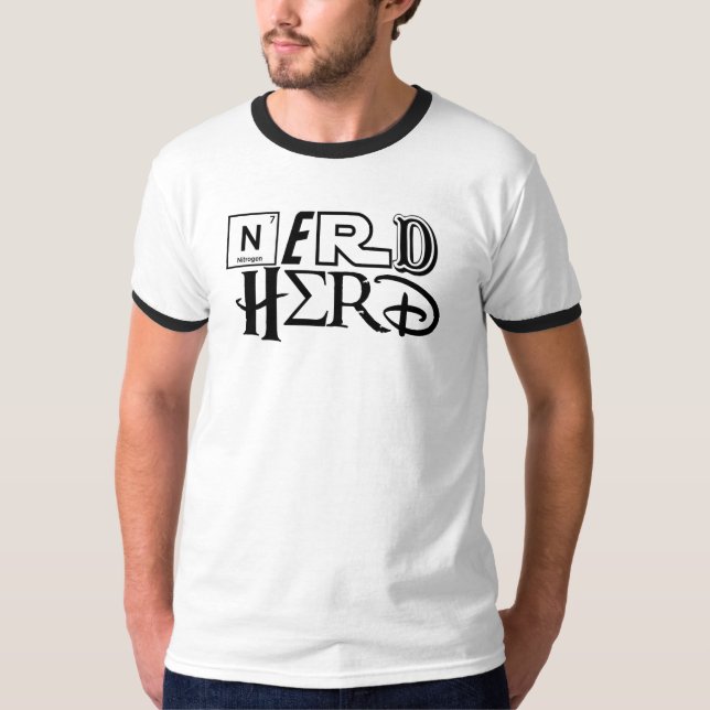 T-shirt Troupeau nerd - texte noir de compilation (Devant)
