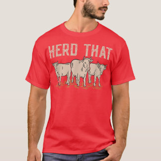 T-shirt Troupeau qui ferme animal éleveur de bétail