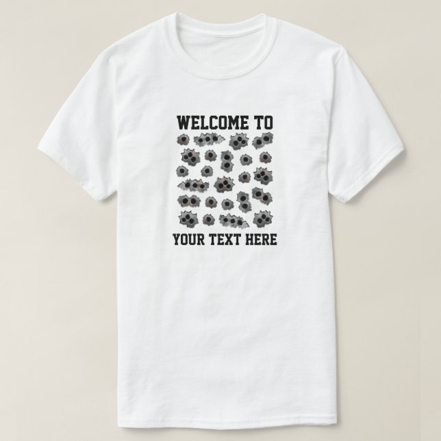 T-shirt Trous de puces et votre texte (Design devant)