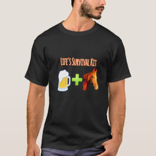 T-shirt Trousse de survie Bière plus Chevaux